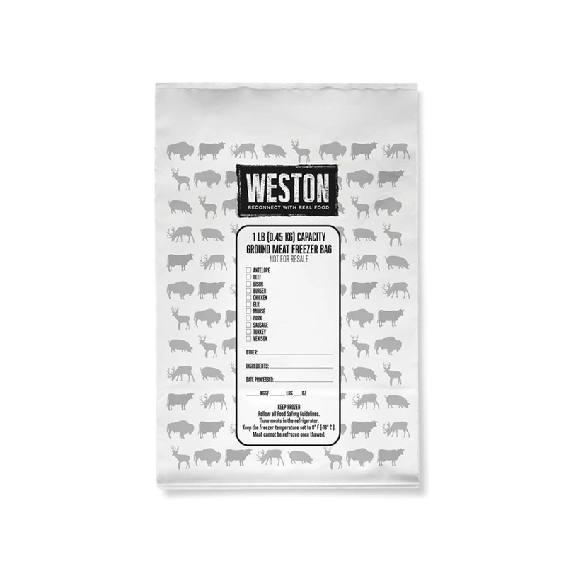 1 LB Weston Meat Freezer Bags – 100 Count, Durable and Convenient