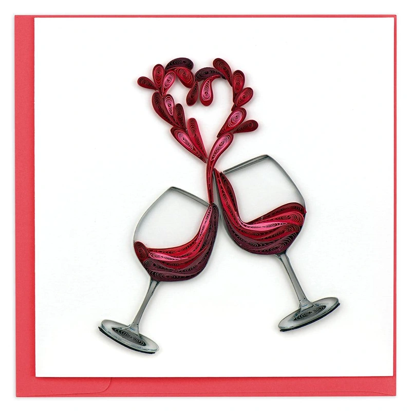 A Toast To Love Quilling Card