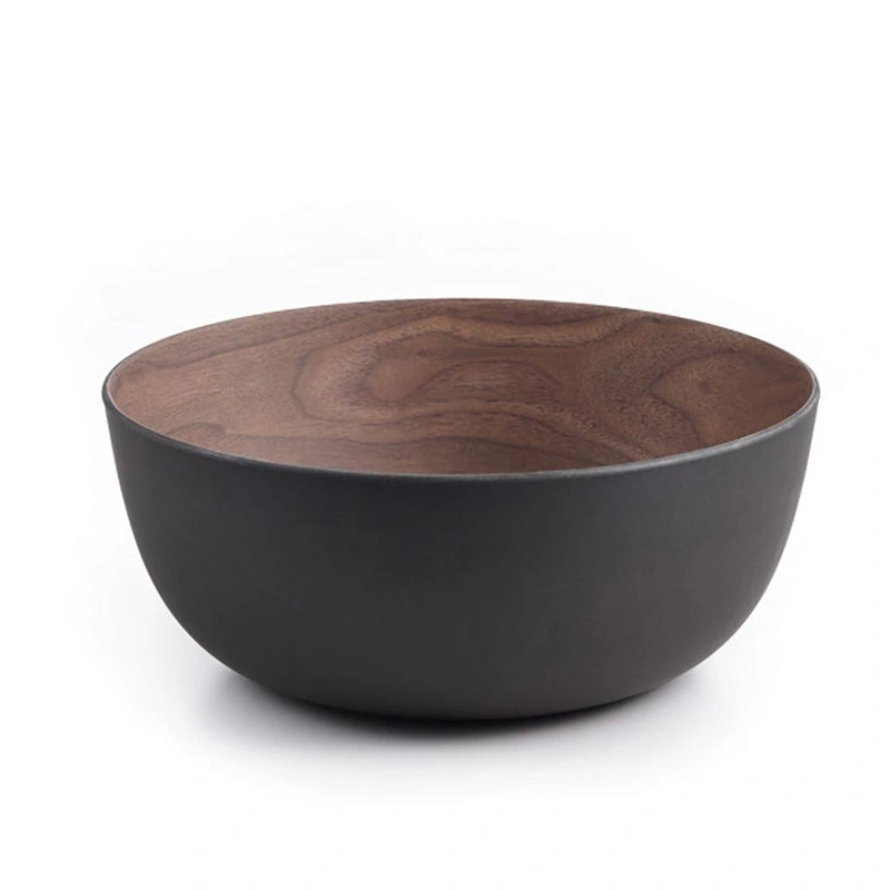 Bamboo Walnut Bowl – Coffee 9″