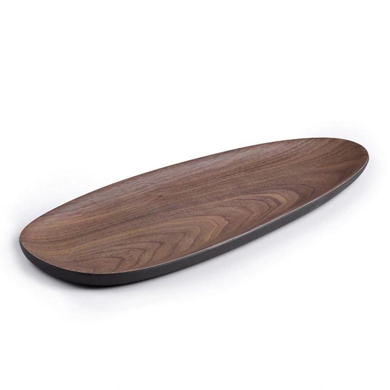 Bamboo Walnut Oval Plate – Coffee 12″